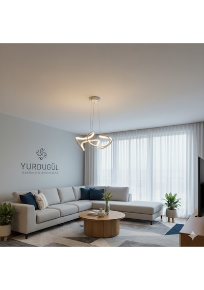 Beyaz Kasa Üç Renk Led Işığı Drone Led Avize Mutfak, Korıdor, Çocuk Odası, Diğer