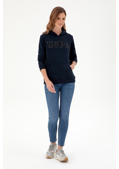 U.S. Polo Assn. Kadın Lacivert Basic Kapüşonlu Sweatshirt 50296931-VR033