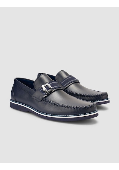 Cabani Miramar %100 Hakiki Deri Lacivert Erkek Loafer