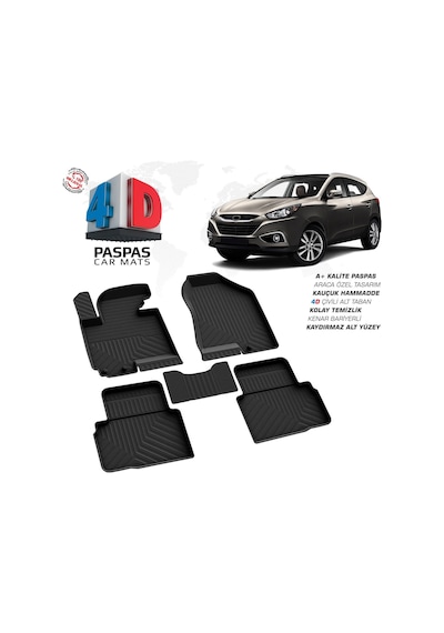 Hyundai İx35 4d Araca Özel Havuzlu Kauçuk Paspas 2010-2017