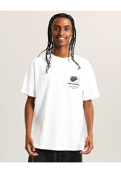 Vans Stacked Hi Ss Tee Erkek Beyaz T-shirt - Vn000pew