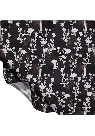 İpekevi Twill İpek Eşarp - Vintage Silhouette - Siyah Siyah