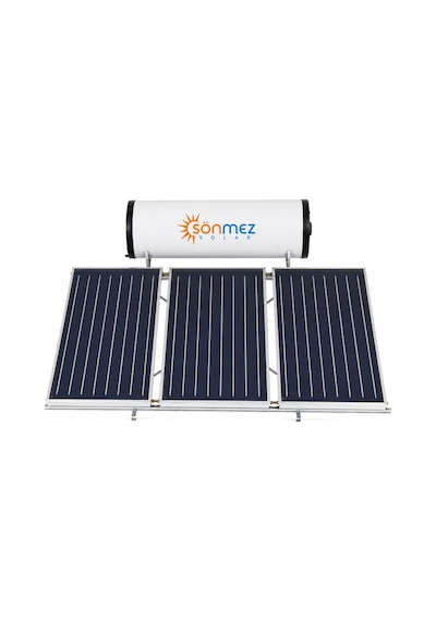 Solar 300l Emayeli Prizmatik 3 Bakır Kollektörlü Güneş Enerjili Su Isıtma Sistemi Kapalı Devre Basınçlı