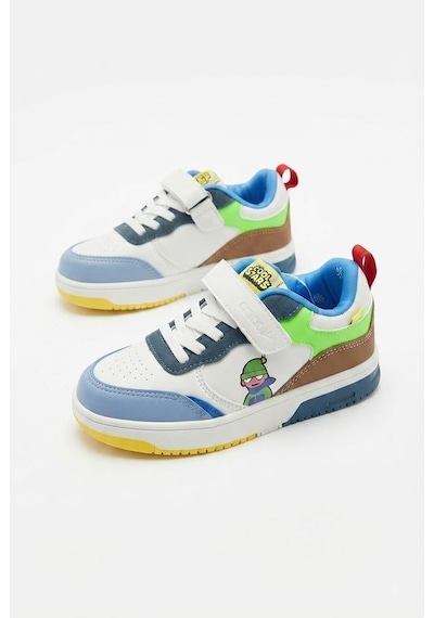 Fort Cool Starex Rahat Esnek Sneaker Erkek Çocuk Spor Ayakkabı Beyaz - Mavi