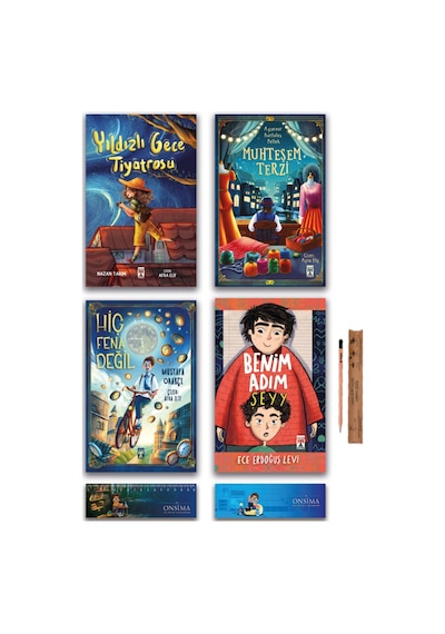 İlk Genç Timaş Yıldızlı Gece Tiyatrosu - Muhteşem Terzi - Hiç Fena Değil - Benim Adım Şeyy Set 4 Kitap