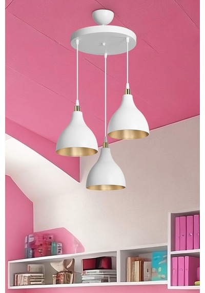 Ag Lightdesign Beyaz Sarkıt Avize Salon Mutfak Koridor Yatak Odası Lamba 18 Agnm110 Diğer
