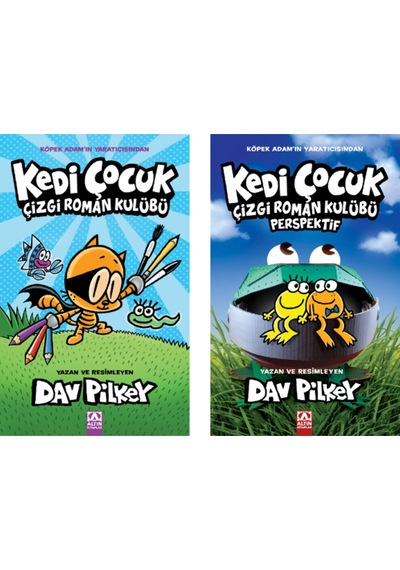 Kedi Çocuk 2'li Set - Çizgi Roman Kulubü, Çizgi Roman Kulübü Perspektif Dav Pilkey