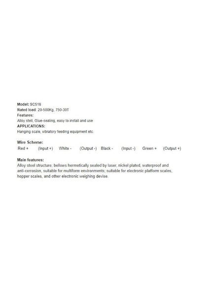 S Tipi Loadcell 50 KG