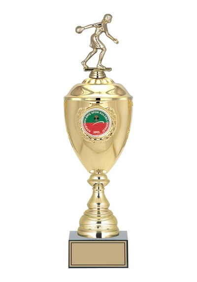 Odak Kupa - Figürlü Kupalar - Bowling Kadın Figürlü Kupalar Fg-079 C - 46 Cm Altın - Beyaz