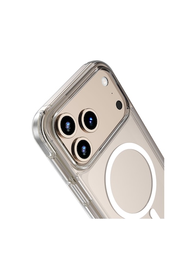 Apple Uyumlu iPhone 17 Pro Max Kılıf M-safe Özellikli Wiwu Mcc-702 Titanyum Pro Seri Sert Pc Kapak Şeffaf Şeffaf