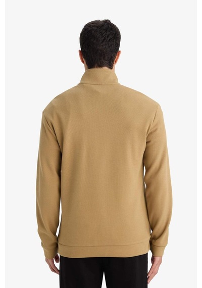 Defacto Regular Fit Dik Yaka Sweatshirt F9855ax26spkh502 Haki-kh502