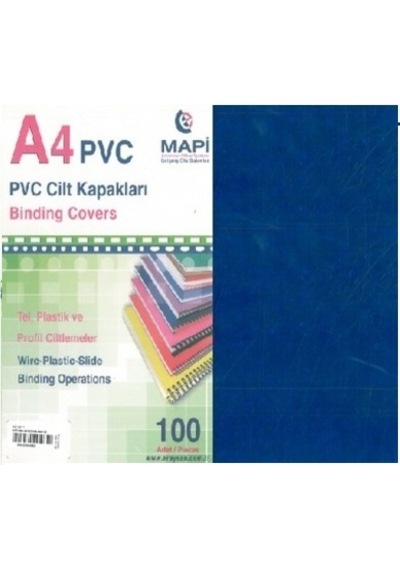 Mapi Cilt Kapağı A-4 100 Adet Lacivert