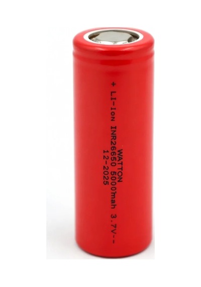 Yüksek Kapasiteli 26650 Li-ion Şarjlı Pil 5000mah Kırmızı
