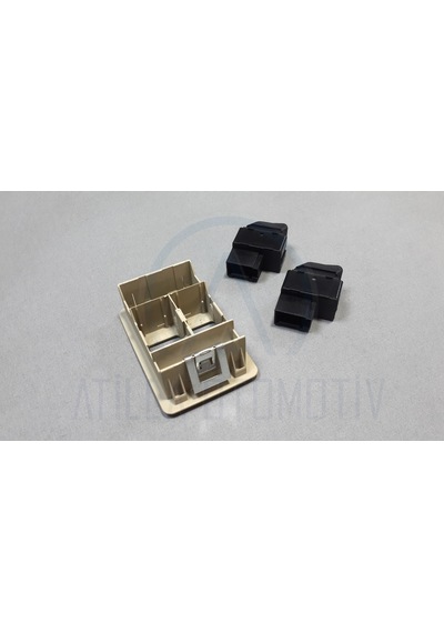 Vw Polo 6n2 1999-2002 Cam Düğme + Çerçeve Ön Sol Takım Bej