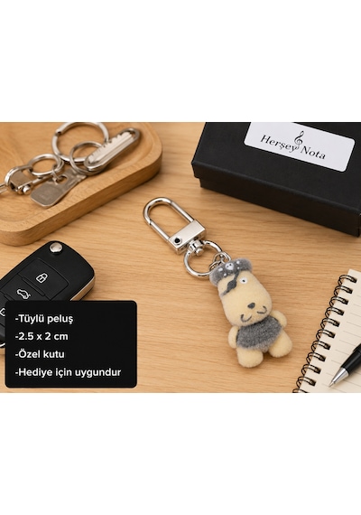 Milo Peluş Köpek Charm Anahtarlık Sevimli Mini Peluş Anahtar Aksesuarı Hediye