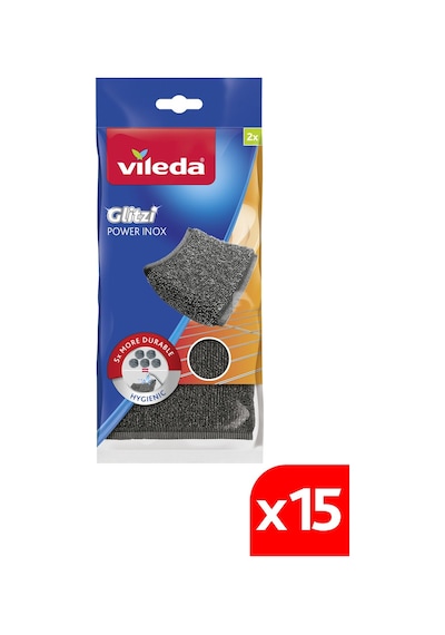 Vileda Power Inox Çelik Bulaşık Sünger 15 x 2'li