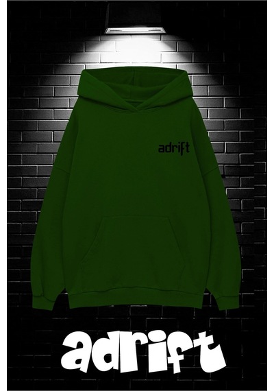 Startmore Unisex Oversize Kapüşonlu Kanguru Cepli Wasted Baskılı Sweatshirt Hoodie Beyaz Beyaz