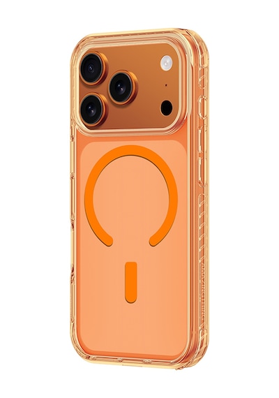 Apple Uyumlu iPhone 17 Pro  Kılıf M-safe Şarj Özellikli Airbag Amazingthing Titan Pro Serisi Kapak Turuncu Turuncu