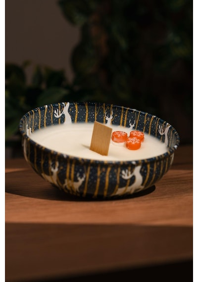 El Yapımı Yılbaşı Temalı %100 Soya Wax Mum Seti-3179