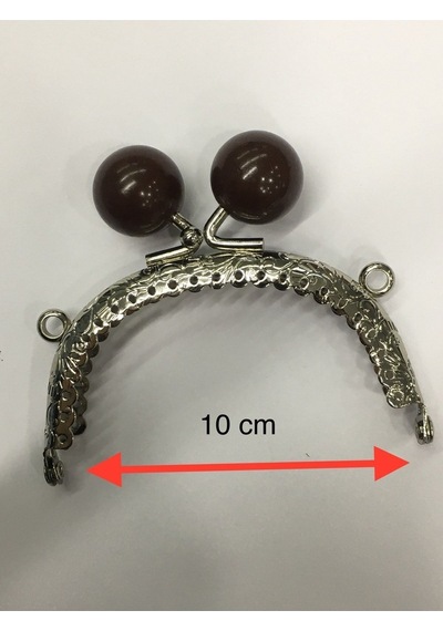 Karantuhafiye Çanta Ve Cüzdan Klipsi 10 Cm Incili Model Gümüş Kahve İnci Gümüş Kahve İnci Çok Renkli