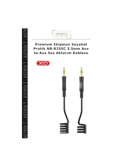 Premium Ekipman Seyahat Pratik Nb-r255c 3.5mm Aux To Aux Ses Aktarım Kablosu
