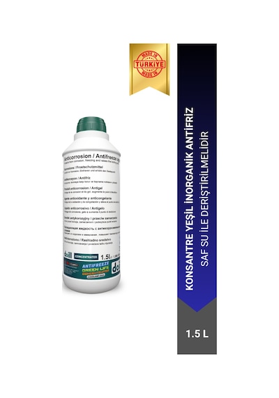 Konsantre - Saf 1.5 Litre Yeşil Antifriz - G11 Üretim Yılı: 2025 Yeşil