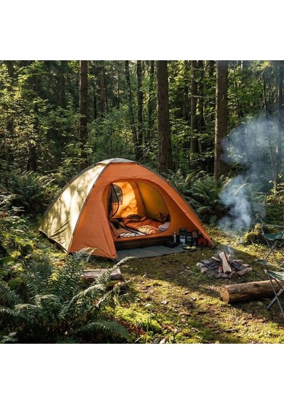 4 Kişilik Yarı Otomatik Kamp Çadırı Suya Dayanıklı, Hızlı Kurulumlu Outdoor Aile Çadırı, Doğa, Kamp Ve Piknik 200x200x135 Cm 5705 Çok Renkli