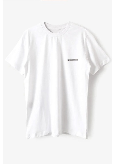 Rakerplus Beyaz %100 Pamuk Unisex Kısa Kollu Çocuk Tişört Beyaz