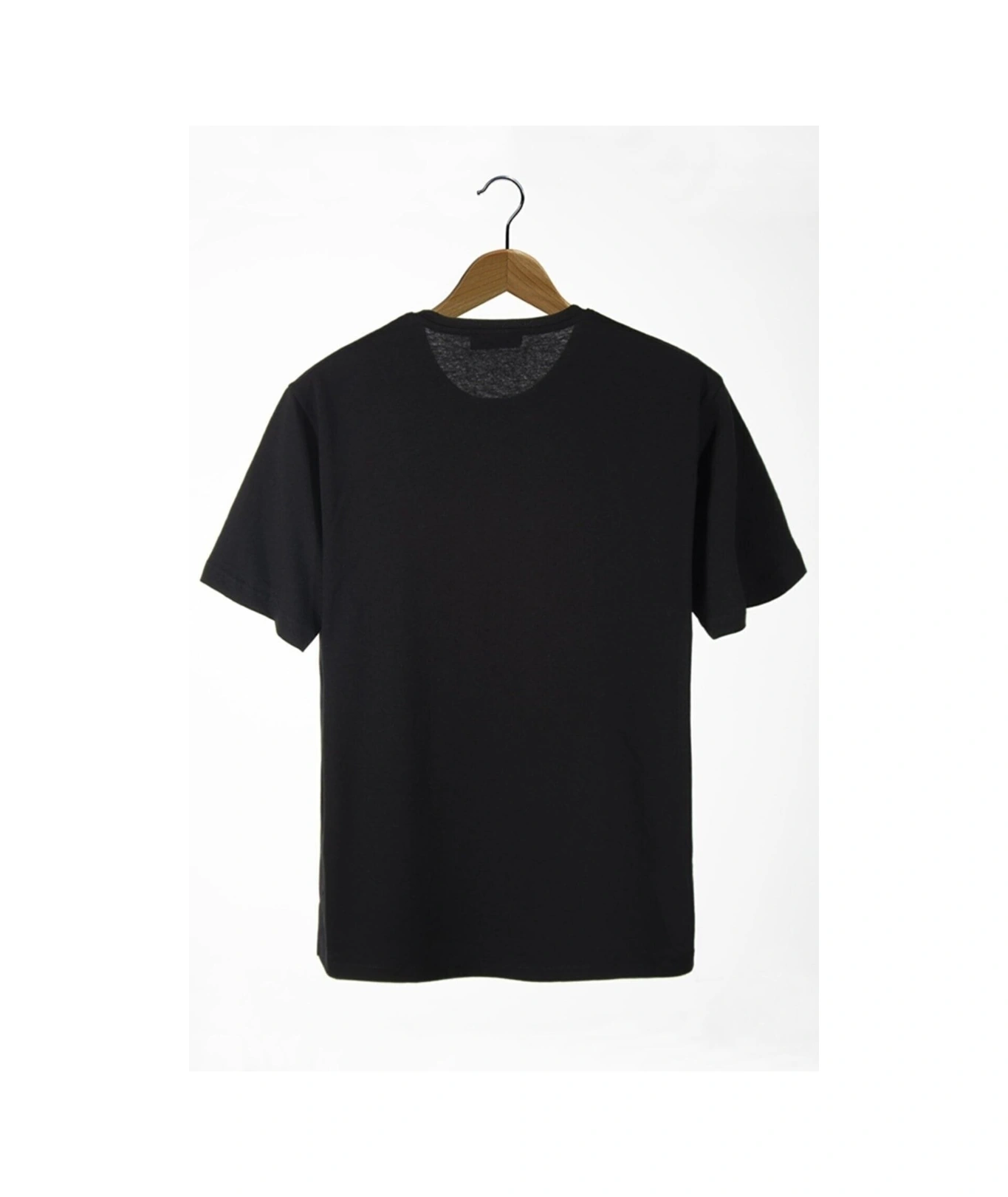 Veaven Unisex Siyah Önü Atatürk Imza Baskılı Bisiklet Yaka Oversize Pamuklu T-shirt SIYAH