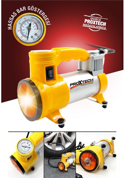 Pratik 12v Full Taşınabilir 150 Psı Araba Oto Araç Lastik Şişirme Pompası Metal Gövde Kompresör Set