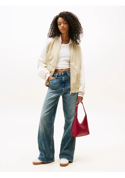 Tommy Hilfiger Tjw Souvenır Bomber Krem Kadın Bomber Ceket