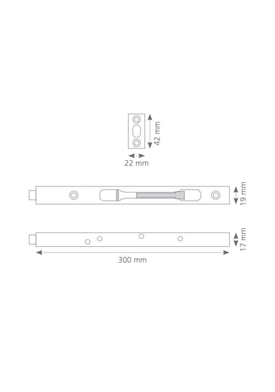 Canex Paslanmaz Gömme Sürgü 15 Cm