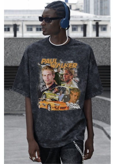 Tasarım Paul Walker Brian O Canner Hızlı Ve Öfkeli Baskılı Unisex Siyah