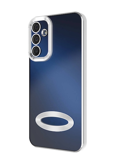 Zore Galaxy Uyumlu A15 Kılıf Kamera Korumalı Logo Gösteren Omega Kapak - Siyah Siyah