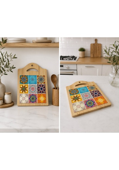 Bambu Desenli Kesme Tahtası