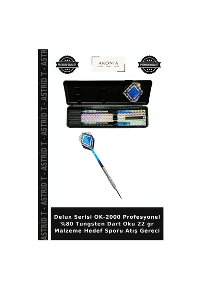 Delux Serisi Ok-2000 Profesyonel %80 Tungsten Dart Oku 22 Gr Malzeme Hedef Sporu Atış Gereci