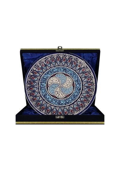 E38 El İşçiliği Çini Tabak 25 Cm - 6676