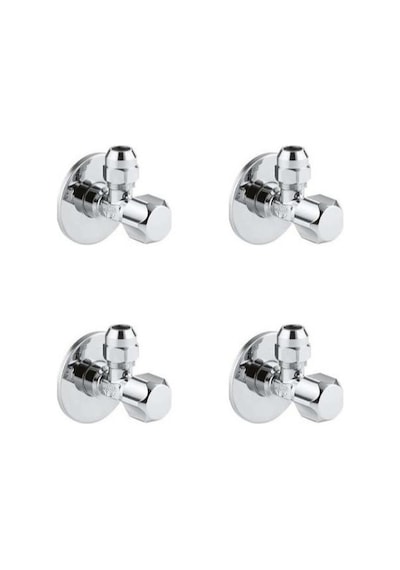 Grohe 1/2 Girişli x 3/8 Çıkışlı Ara Musluk 4 Adet - 22018000 Gri