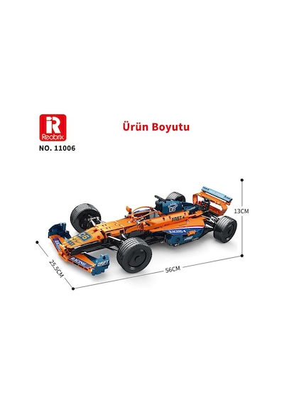 Reobrix Technic 11006 Mclaren Formula F1 Araba Yaratıcı Yapı Blok Seti Building Blocks - 928 Parça