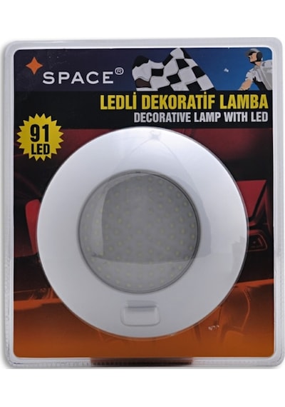 Ledli Dekoratif Tavan Lambası 91led Yuvarlak 24v / Laak122-1-2