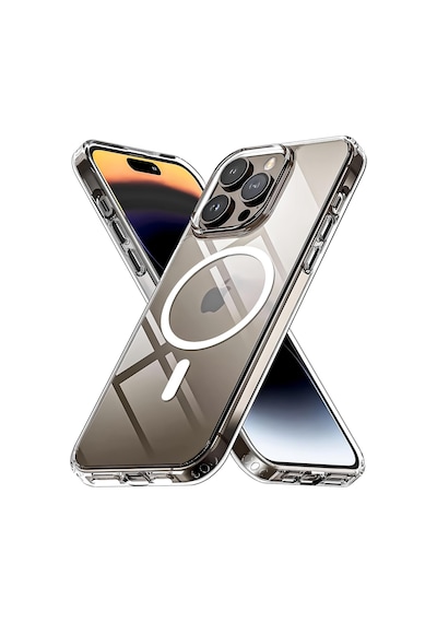 Apple Uyumlu iPhone 15 Pro Max Kılıf Magsafe Özellikli Darbe Emici Şeffaf