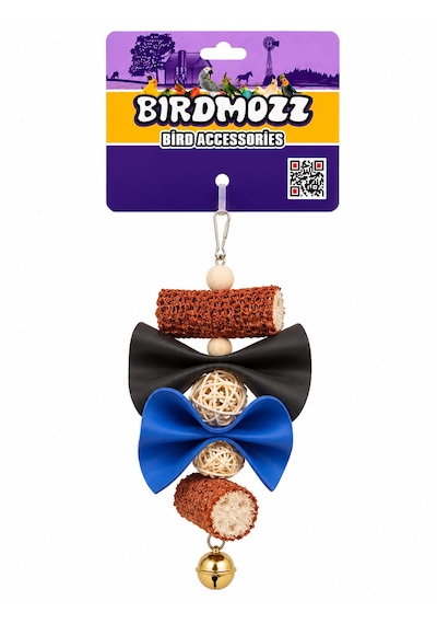 Birdmozz Premium Mısır Koçanlı Fiyonklu Kuş Oyuncağı