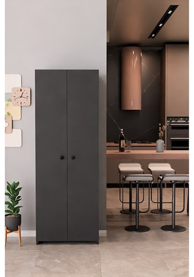 150 Cm 2 Kapaklı 5 Raflı Çok Amaçlı Mutfak Dolabı Kiler Düzenleyici Organizer Ve Erzak Dolabı Antrasit 150 Cm 2 Kapaklı 5 Raflı Çok Amaçlı Mutfak Dolabı Kiler Düzenleyici Organizer Ve Erzak Dolabı Antrasit