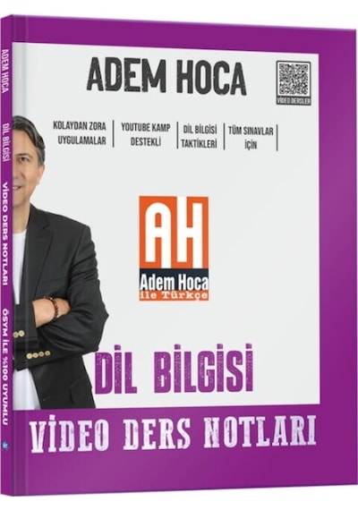 Kr Akademi Adem Hoca Tüm Sınavlar İçin Dil Bilgisi Video Ders Kitabı
