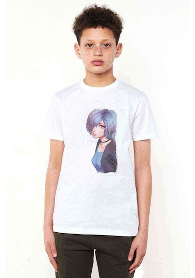 Tshirthane Anime Tokyo Ghoul Anteiku Baskılı Unisex Çocuk Beyaz T-Shirt (534789095)