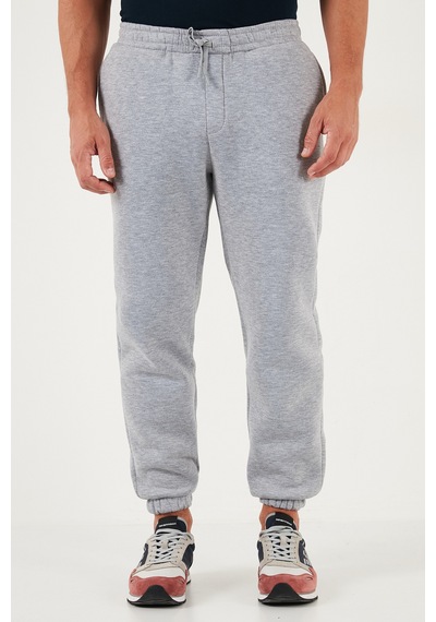 Buratti Pamuklu Regular Fit Normal Bel Lastikli Paça Cepli Erkek Eşofman Altı 59080153W4 Gri Melanj