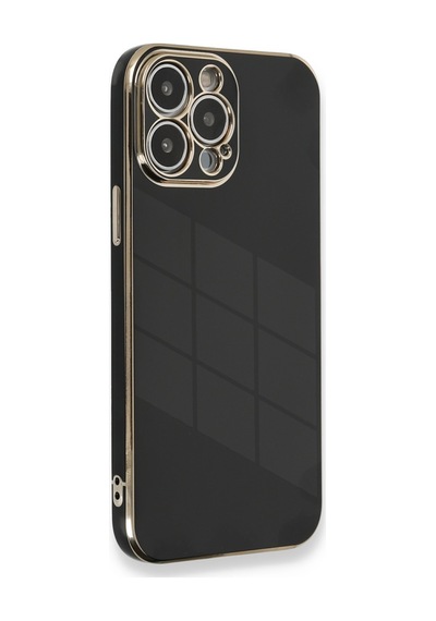 Newface - 754 - Apple iPhone Uyumlu 13 Pro Kılıf Volet Silikon - Csmo-tex - - Siyah