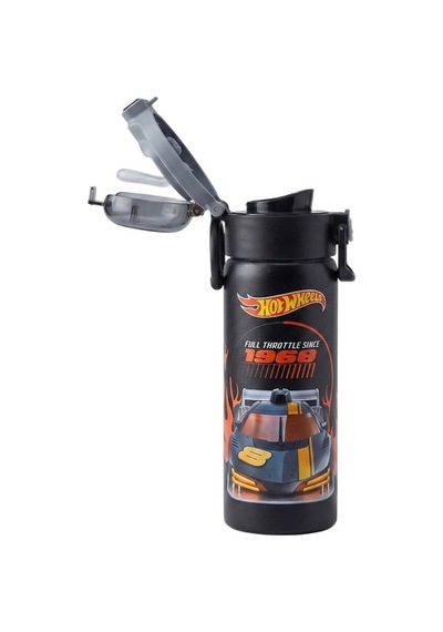 Hot Wheels Çift Fonksiyon Kapaklı Çelik Matara 600ml 3821 Çok Renkli