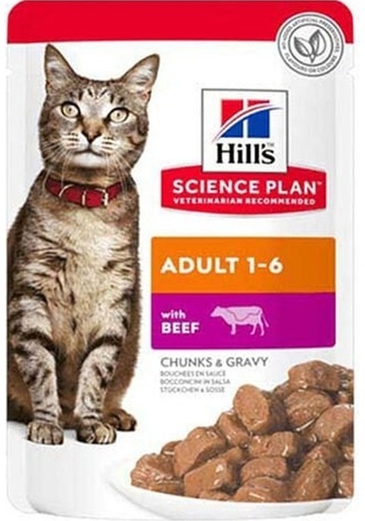 Hill's Chunks In Gravy Biftekli Pouch Yetişkin Kedi Maması 85 G