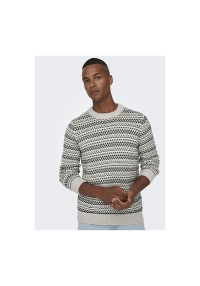 Only & Sons Strick Kazak Onsmusa Kazak Silver Lining